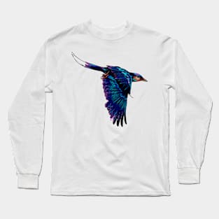 Bird, Mandala, Mystic, Swallow, Magical, Nature Long Sleeve T-Shirt